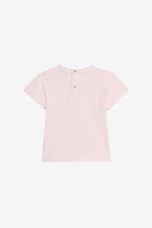 JU Baby Pink T-Shirt with RC Monogram BABY ROSE VJT606-JD001