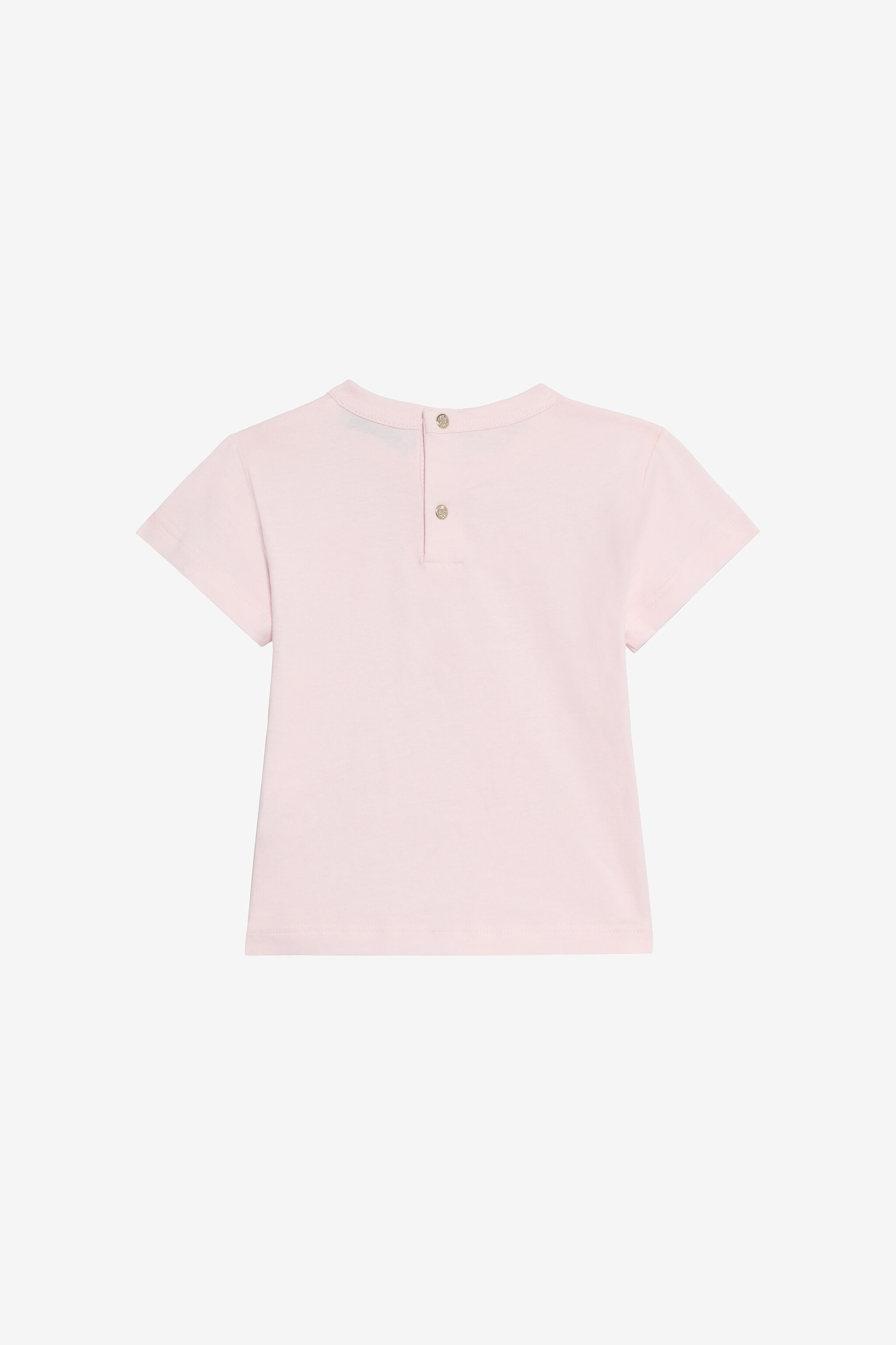 JU Baby Pink T-Shirt with RC Monogram BABY ROSE VJT606-JD001