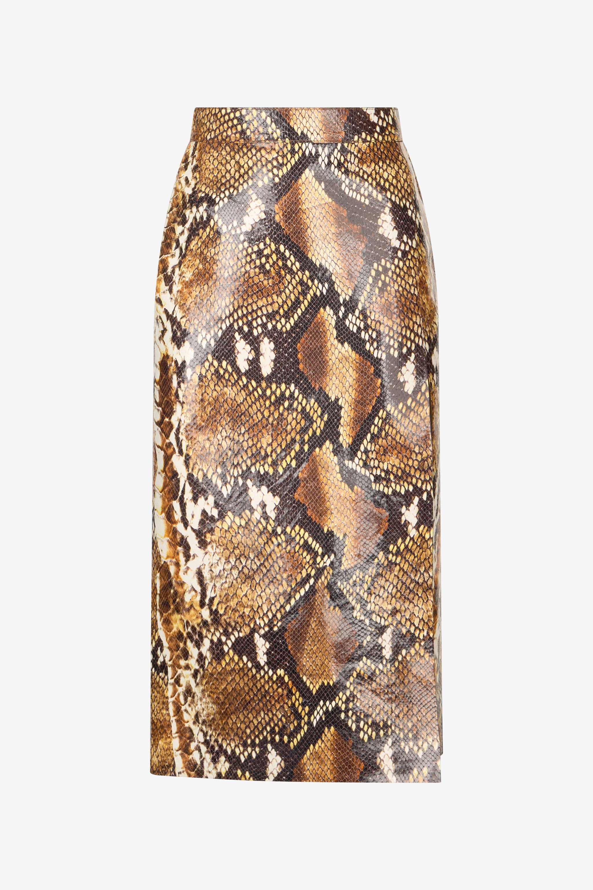 RC Python Print Skirt Brown UWP300-PN053