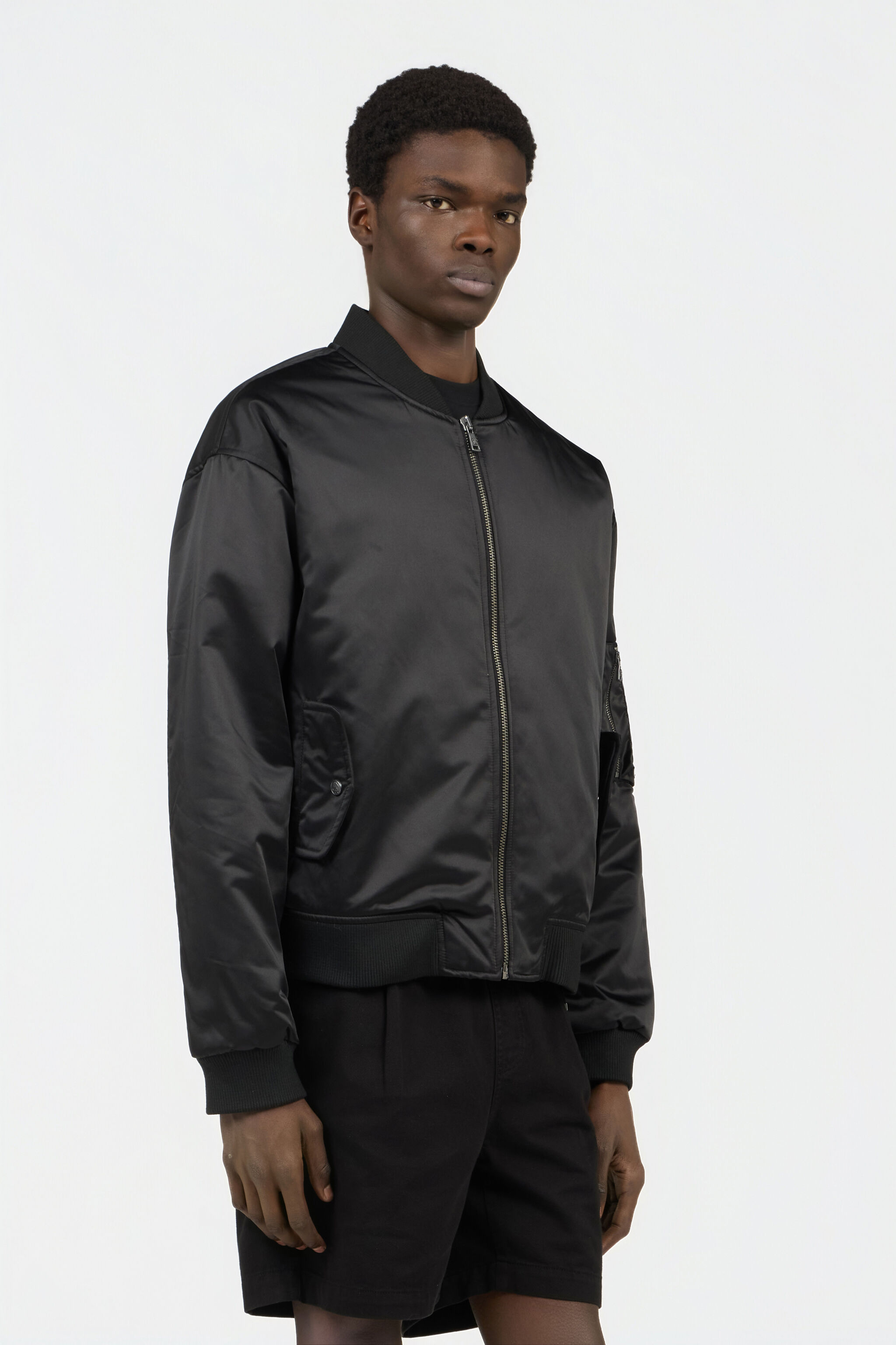 RC Black Bomber Jacket with Monogram RC BLACK SOT40K-FT002
