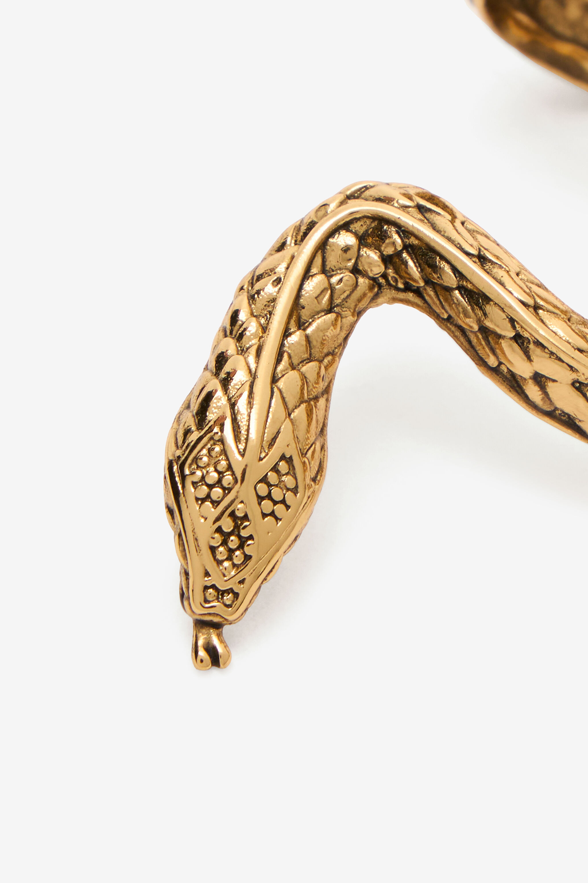 Antiqued Gold Necklace with Snake in OLD GOLD for Women | Roberto