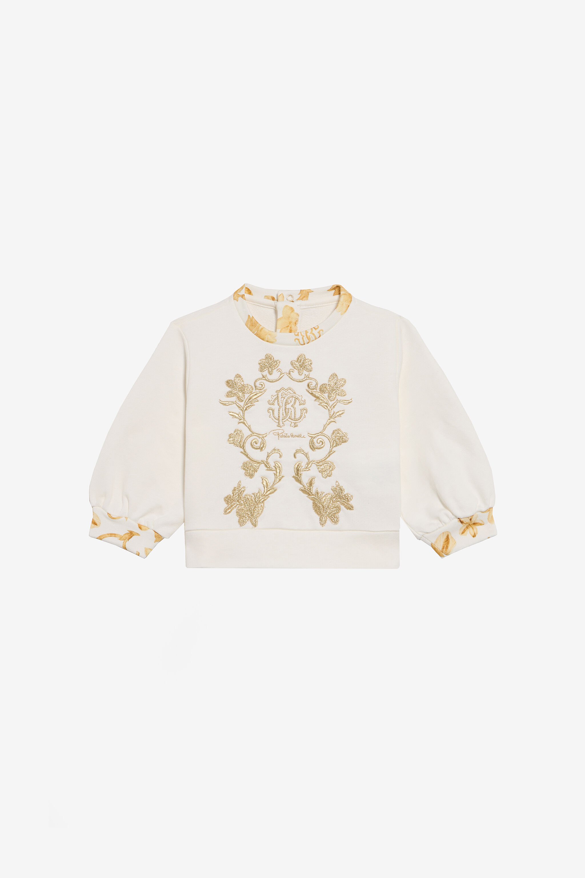 JU Sweat-Shirt En Coton Ivoire MILKY WHITE TJT662-CF050