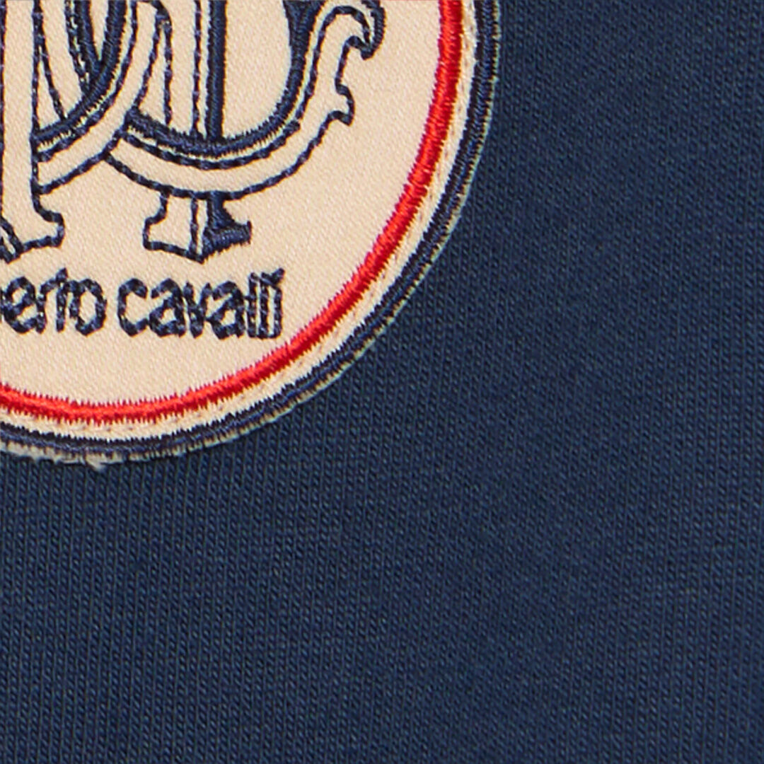 JU Blue Sweatshirt with RC Monogram NAVY VJT696-CF050