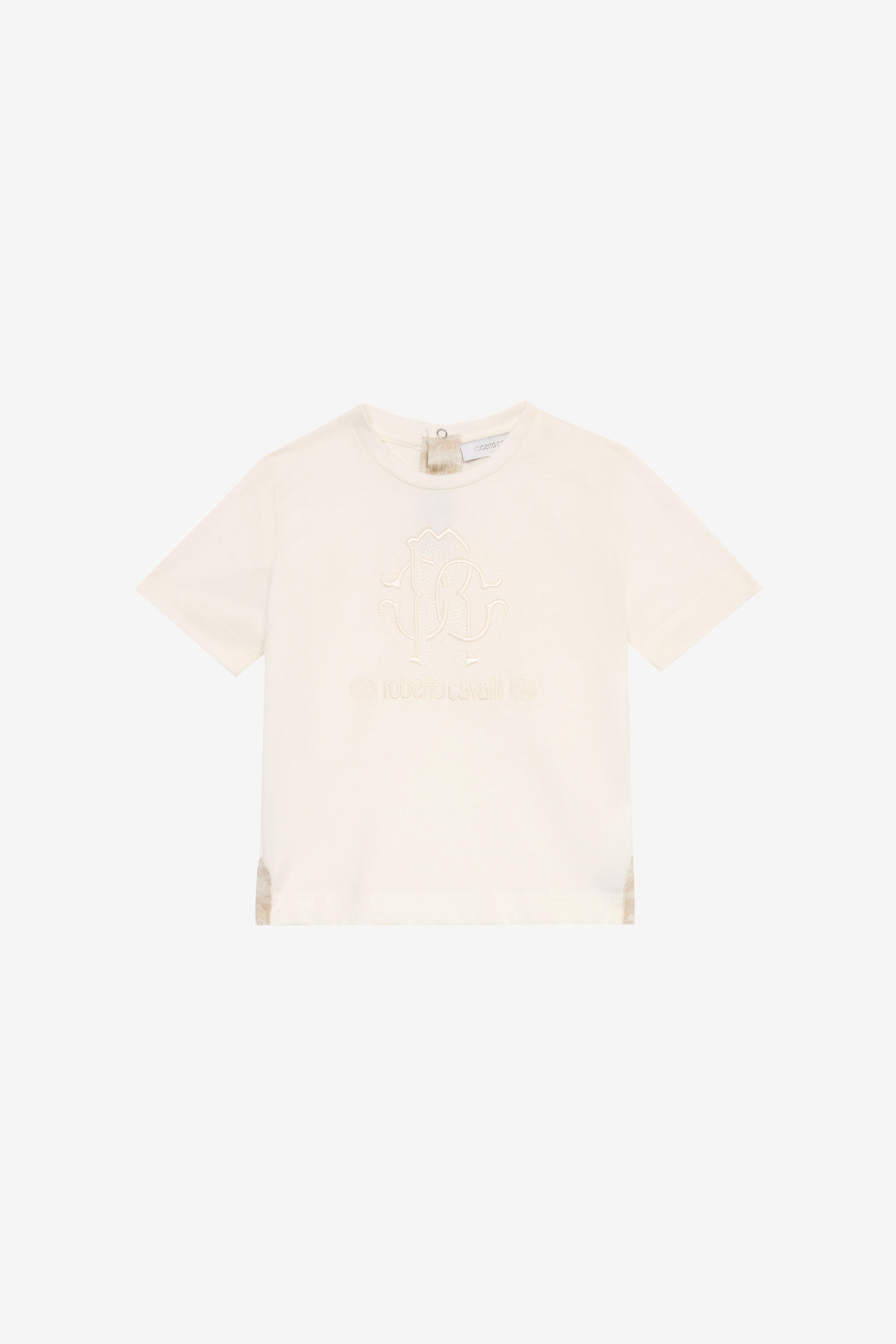 JU T-Shirt With Matching Logo Embroidery White UJT621-JD001