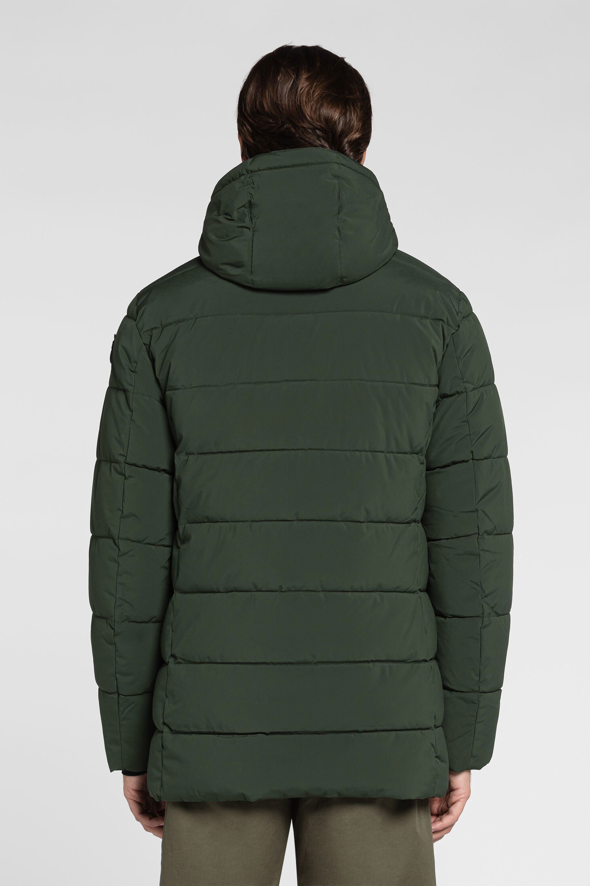 RC Kapuzenjacke mit Logo-Applikation Dunkelgrün JST40D-SB002