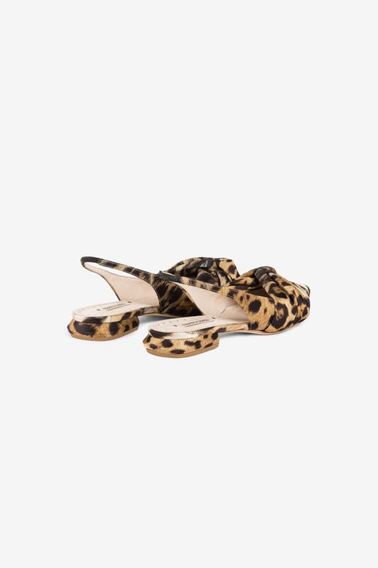 RC Le Pettegole Slingback with Jaguar Skin print Hellbraun QWS010-SE450