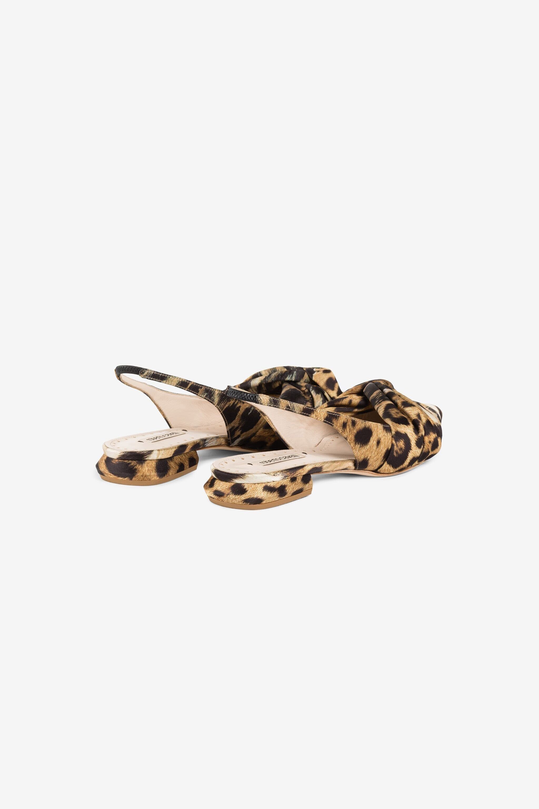 RC Le Pettegole Slingback with Jaguar Skin print Hellbraun QWS010-SE450