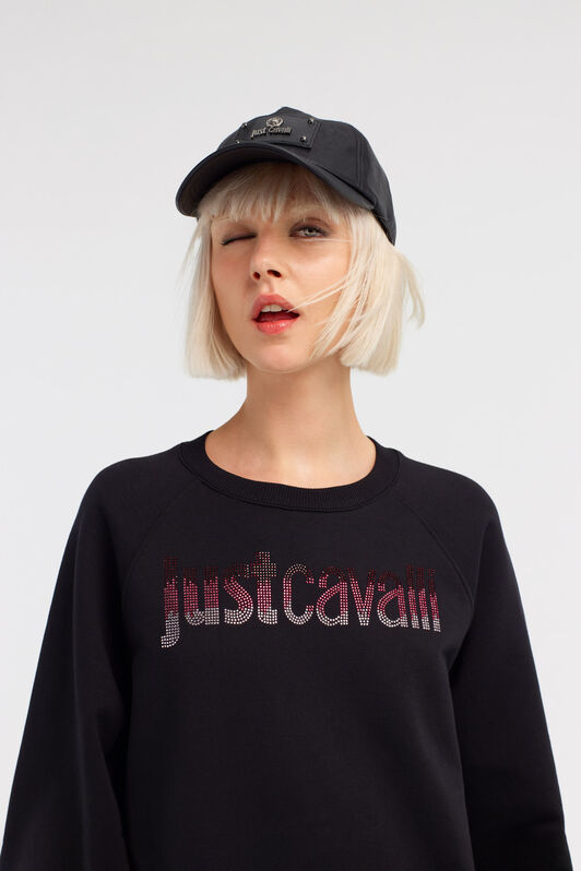 JC Just Cavalli Logo Sweatshirt Noir RKT886-RK392