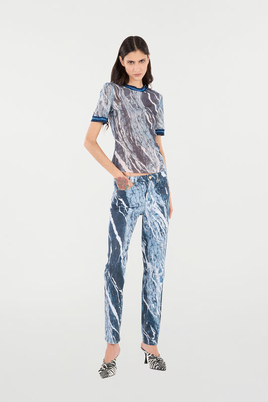 RC Pants With Marble Print Dark blue UKJ232-DAN22