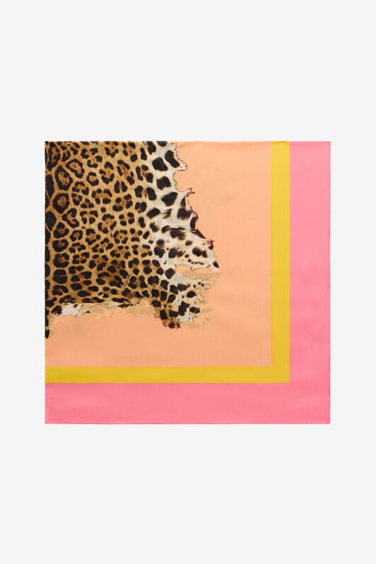 RC Cavalli Pop Print Silk Stole YELLOW WQI002-HZR33