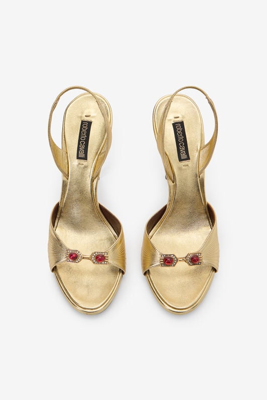 RC Sandalias doradas con hebilla joya GOLD WWS005-PG236