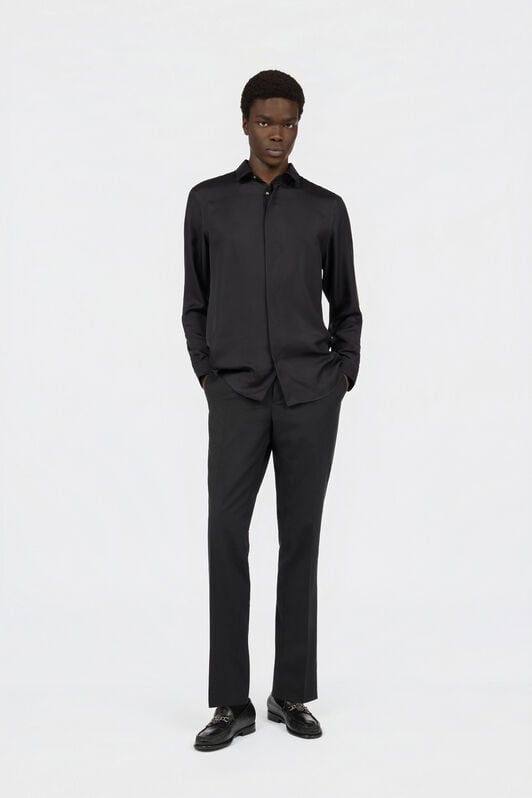 RC Black Silk Shirt  BLACK SOT70B-SE001