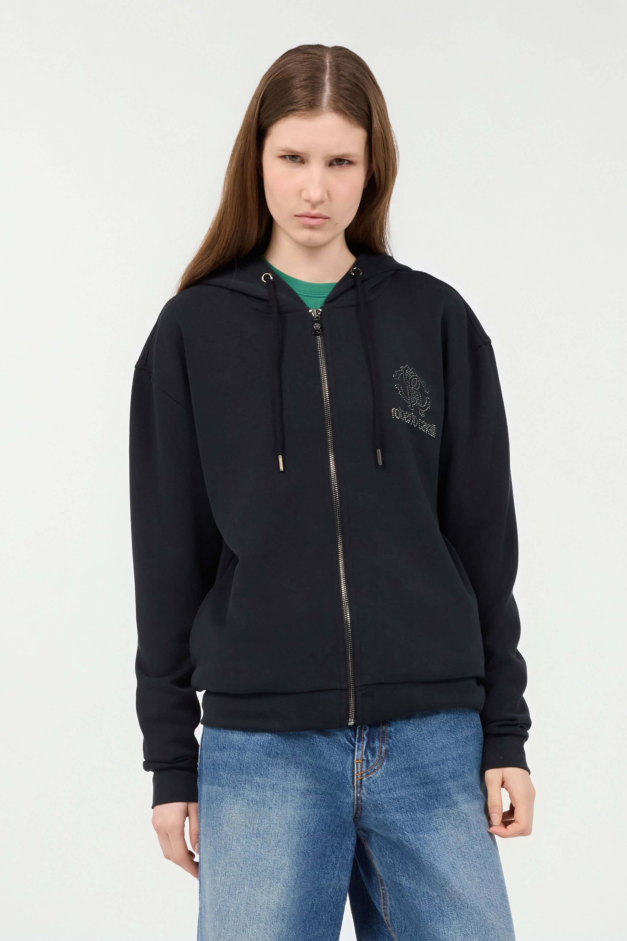 RC Hoodie With Zipper And Logo BLACK POT69C-CF054