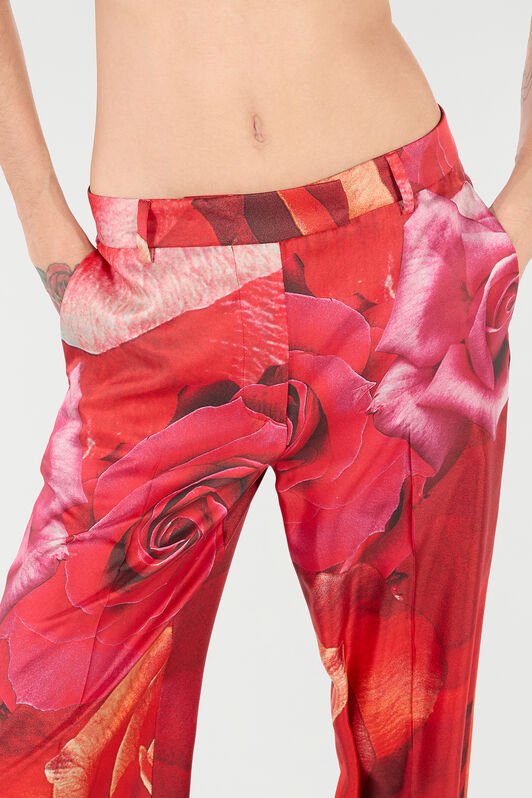 RC Hose Mit Print Rose Rot UKT201-4QN48