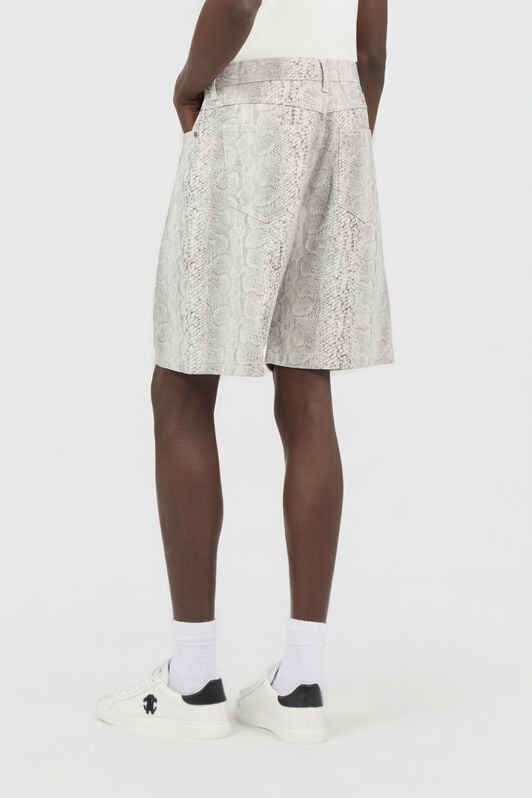 RC Shorts Vaqueros Con Estampado De Serpiente WHITE SOJ20H-DL008