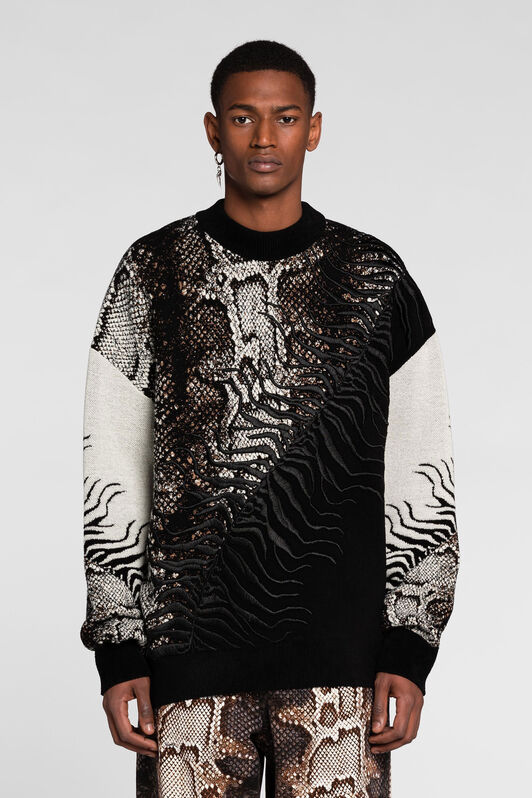 RC Embroidered Python-Jacquard Sweater RC Embroidered Python-Jacquard Sweater MULTICOLOR PNM610-MR001