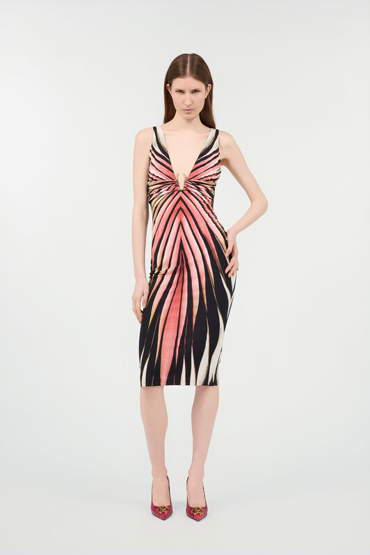 RC Sheath Dress With Ray Of Pink Print Pink VKT100-LNM33