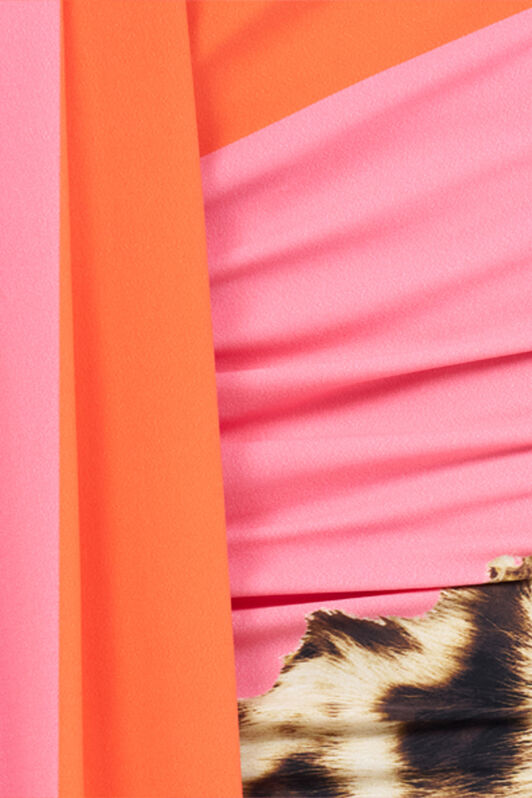 RC Cavalli Pop Sarong CORAL RED WQW008-HVR33