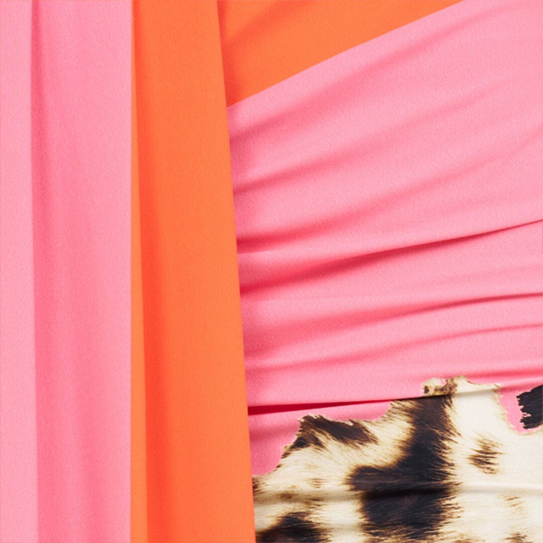 RC Cavalli Pop Sarong CORAL RED WQW008-HVR33