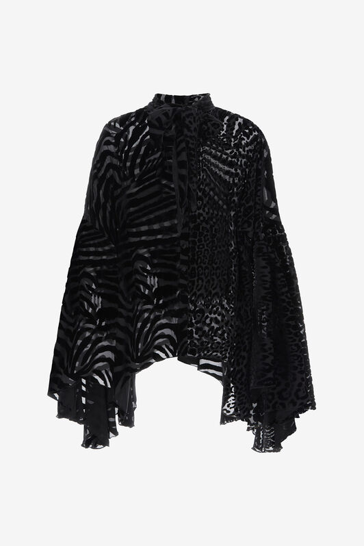 RC Bell-sleeve shirt Black RWT701-VL040