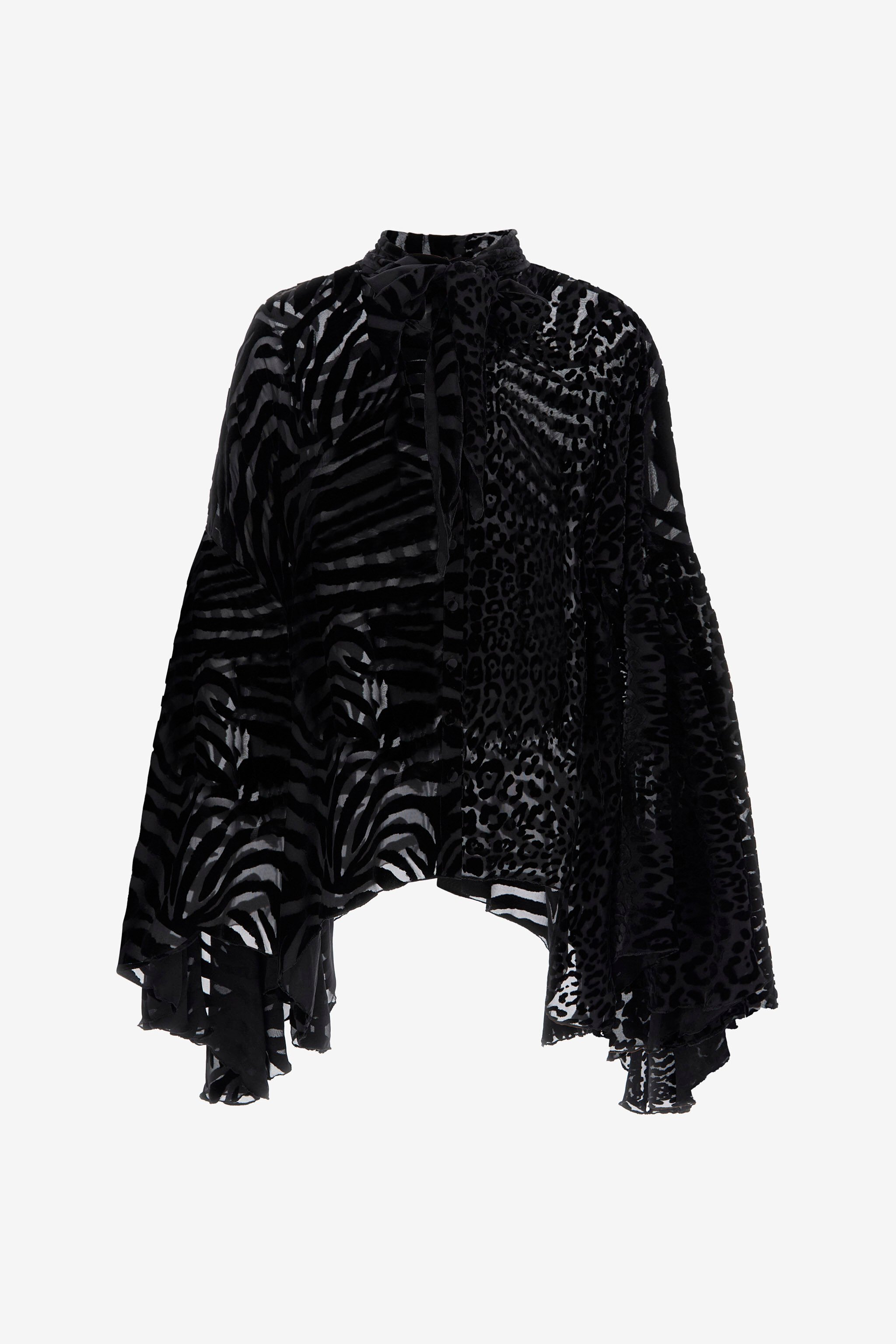 RC Bell-sleeve shirt Black RWT701-VL040
