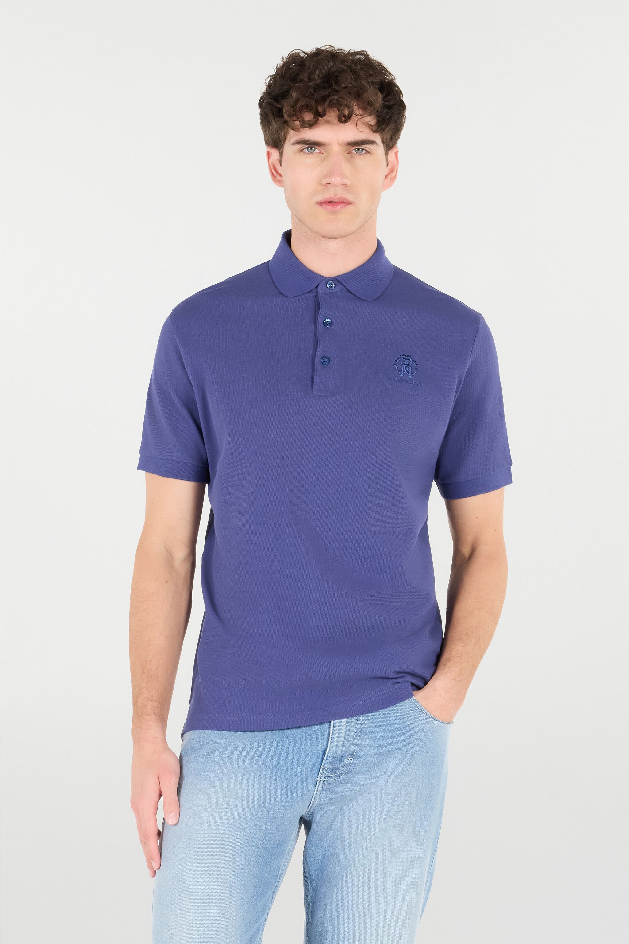 RC Polo Mit Stickerei In Form Des Monogramms RC Und Logo Dunkelblau POT64A-KB001
