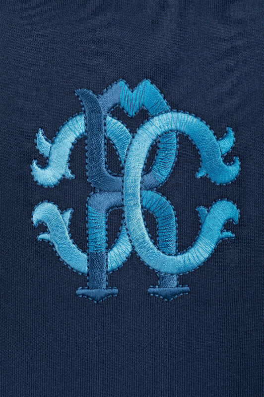 JU RC Monogram Cotton Hoodie Dark blue RJT909-CF050