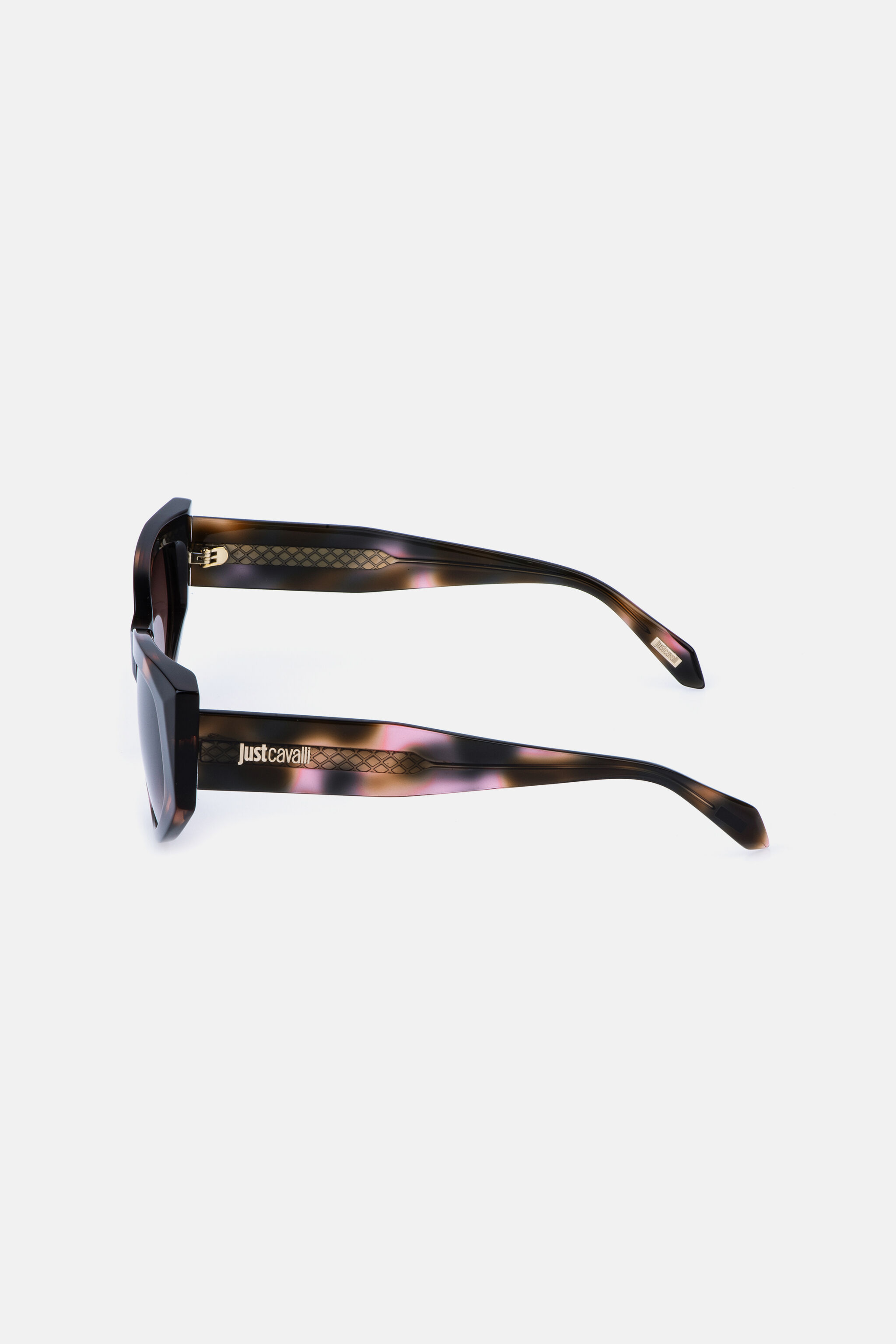 JC Sunglasses with  bold cat-eye frame BROWN/PINK HAVANA VALD16-ID256