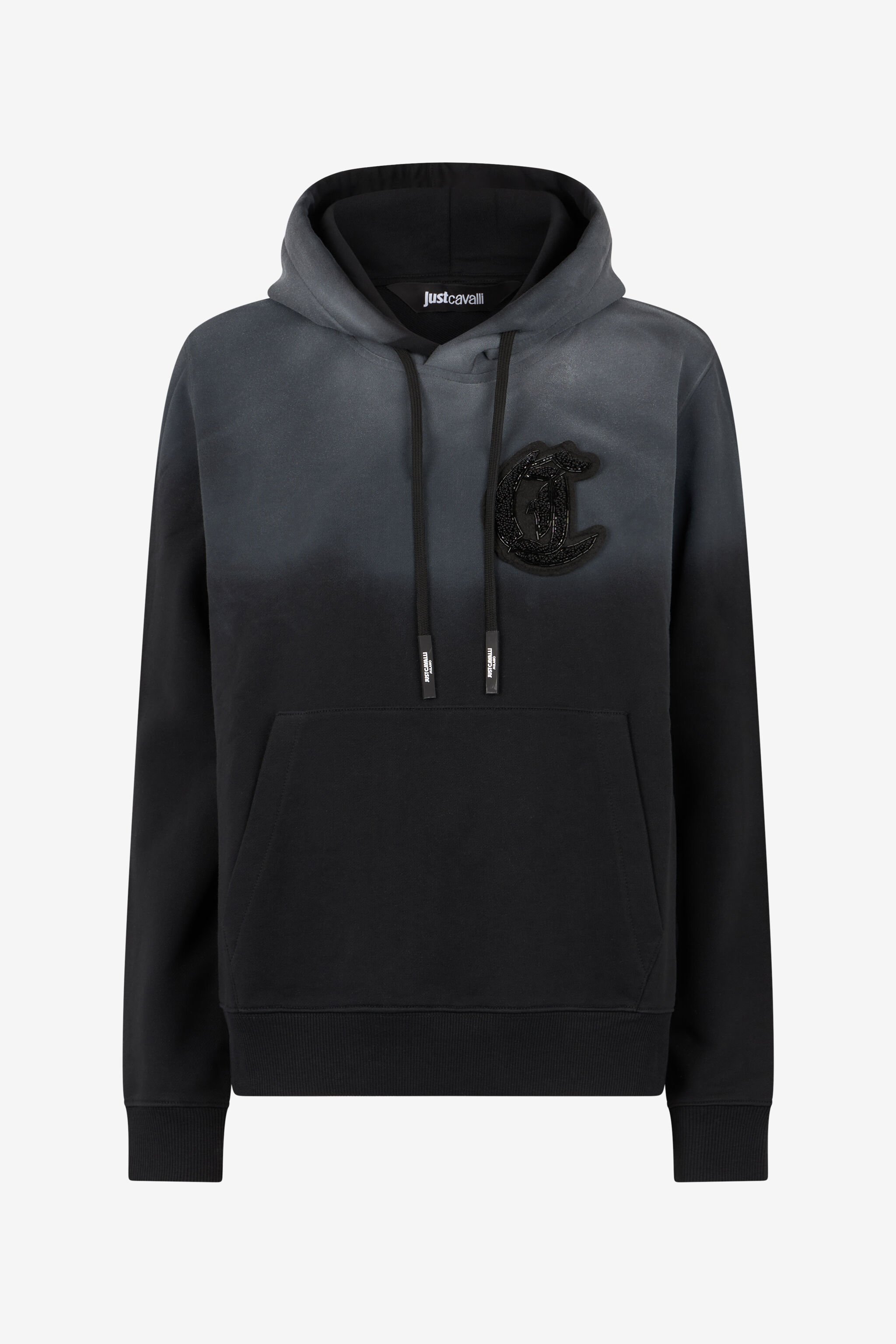 JC Hooded Sweatshirt With JC Monogram Black TFS012-TF178
