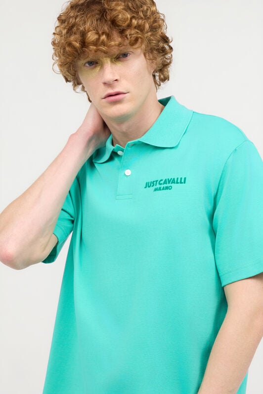 JC Polo Con Monogram JC Impunturato JC Polo Con Monogram JC Impunturato Azzurro UFT015-UF035