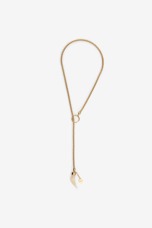 RC Gold Necklace with Fang Pendant RC Gold Necklace with Fang Pendant Gold UKG005-AM015