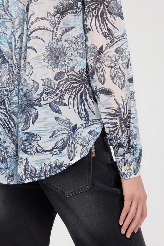 JC Stange Jungle Print Shirt NAVY UFT146-UF212