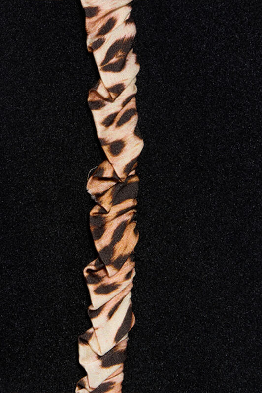 JU Black Coat with Animalier Inserts BLACK VJT40B-FEJ04