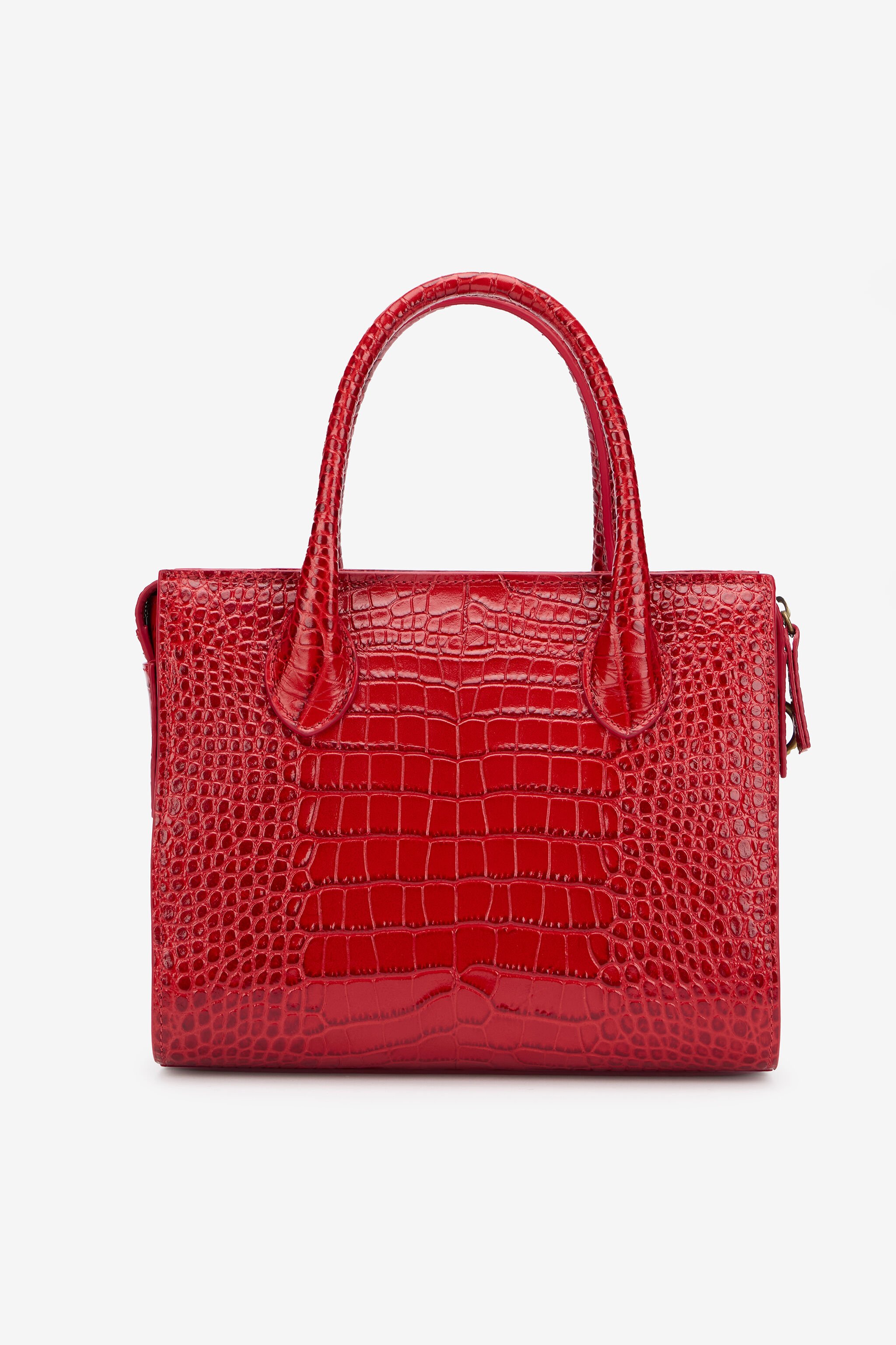 RC Borsa A Mano Rossa Effetto Cocco DARK RED QOB00D-PZO32