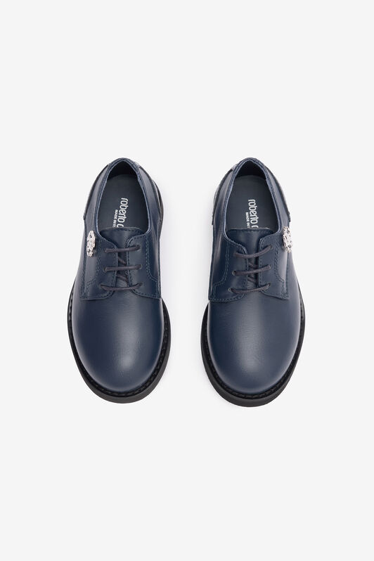 JU Lace-Up Loafers With RC Monogram BLUE NAVY TJS03L-PZJ02