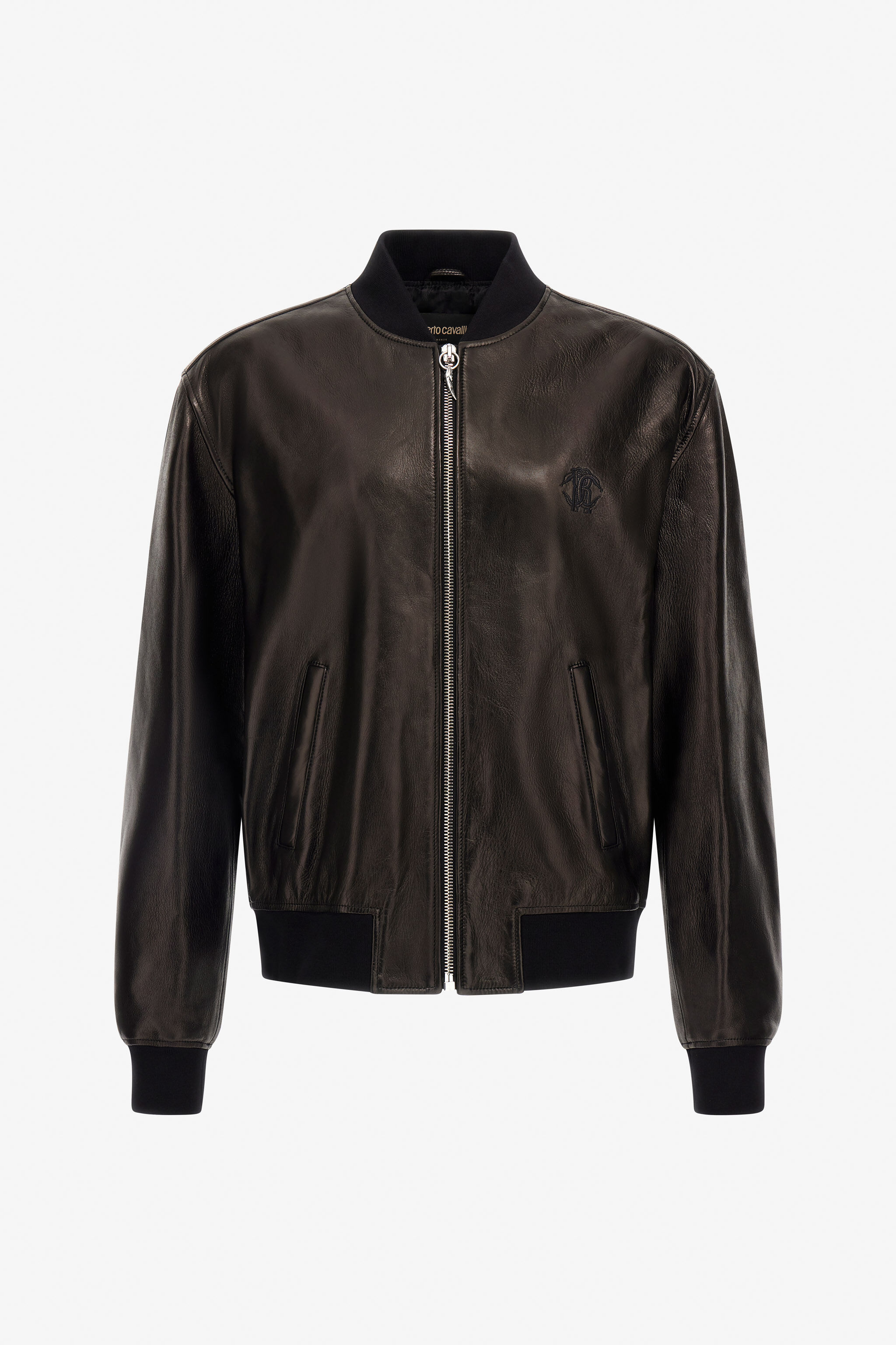 RC Giacca bomber in pelle Nero SRP401-PFF15