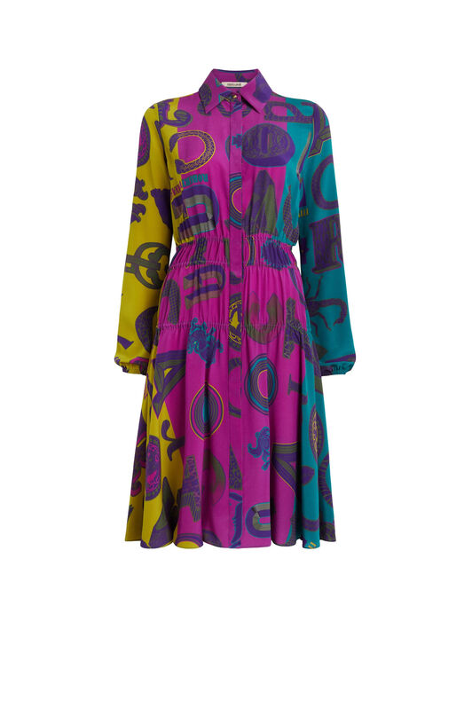 RC Cavalli Mania print shirt dress MULTICOLOR LQT139-SQA01