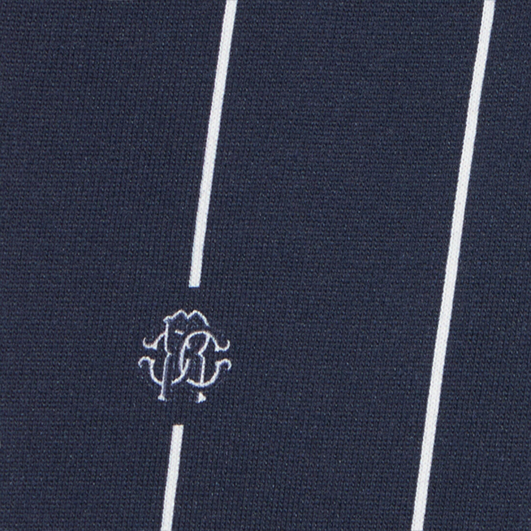 JU Blue Track Pants with RC Monogram and Stripes NAVY VJT208-5OP27