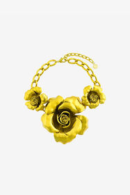 ${brand} Metallic flower necklace ${colorDescription} ${masterID}