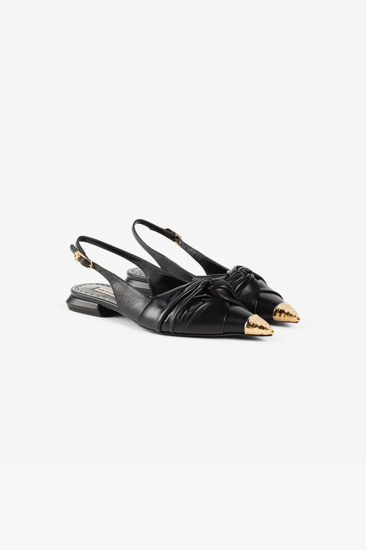 RC Le Pettegole slingback with decoration Black RKS018-PN003
