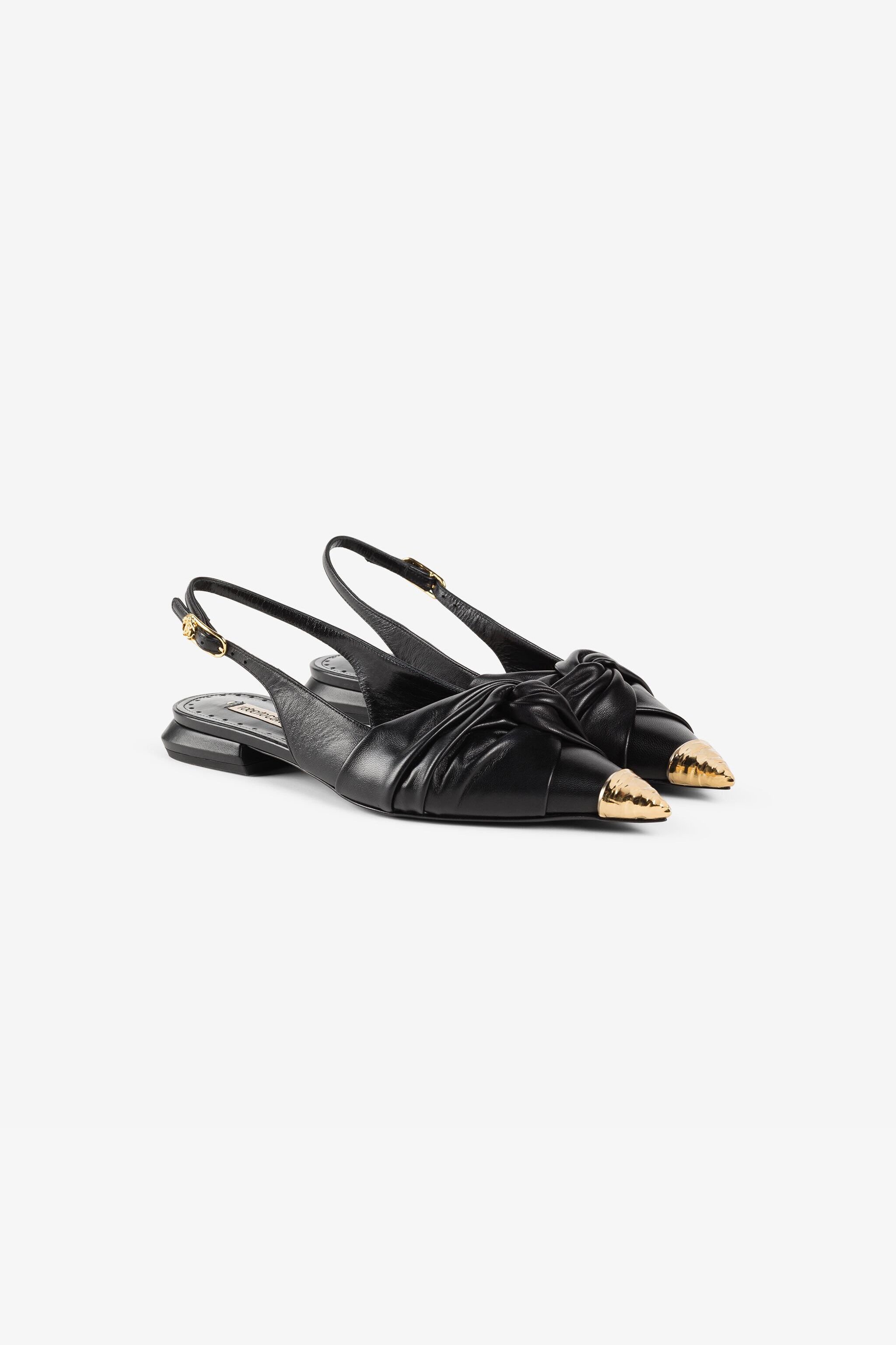 RC Le Pettegole slingback with decoration Black RKS018-PN003
