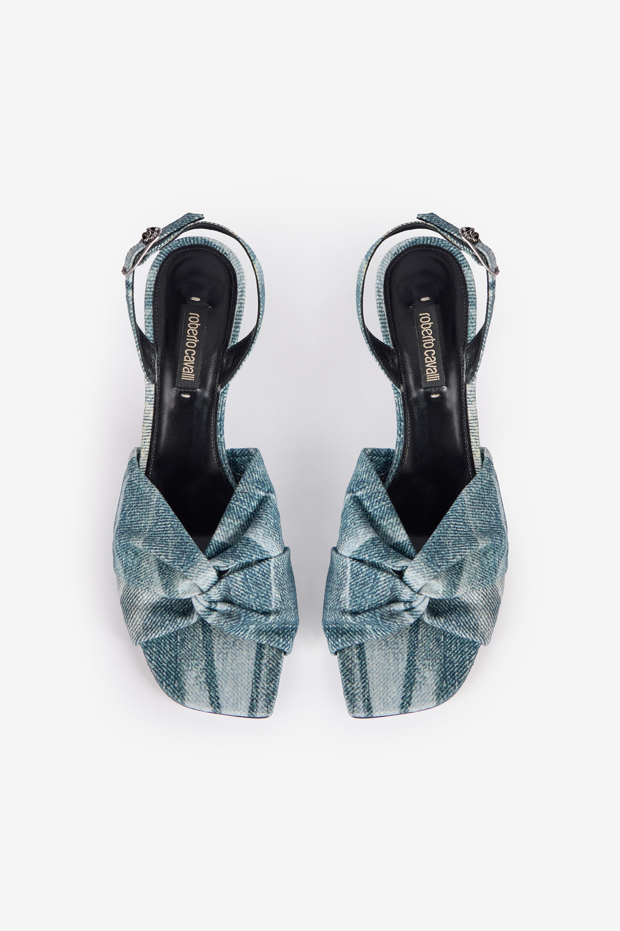 RC Denim-Effect Slingback Sandals Blue UKS006-SMC77