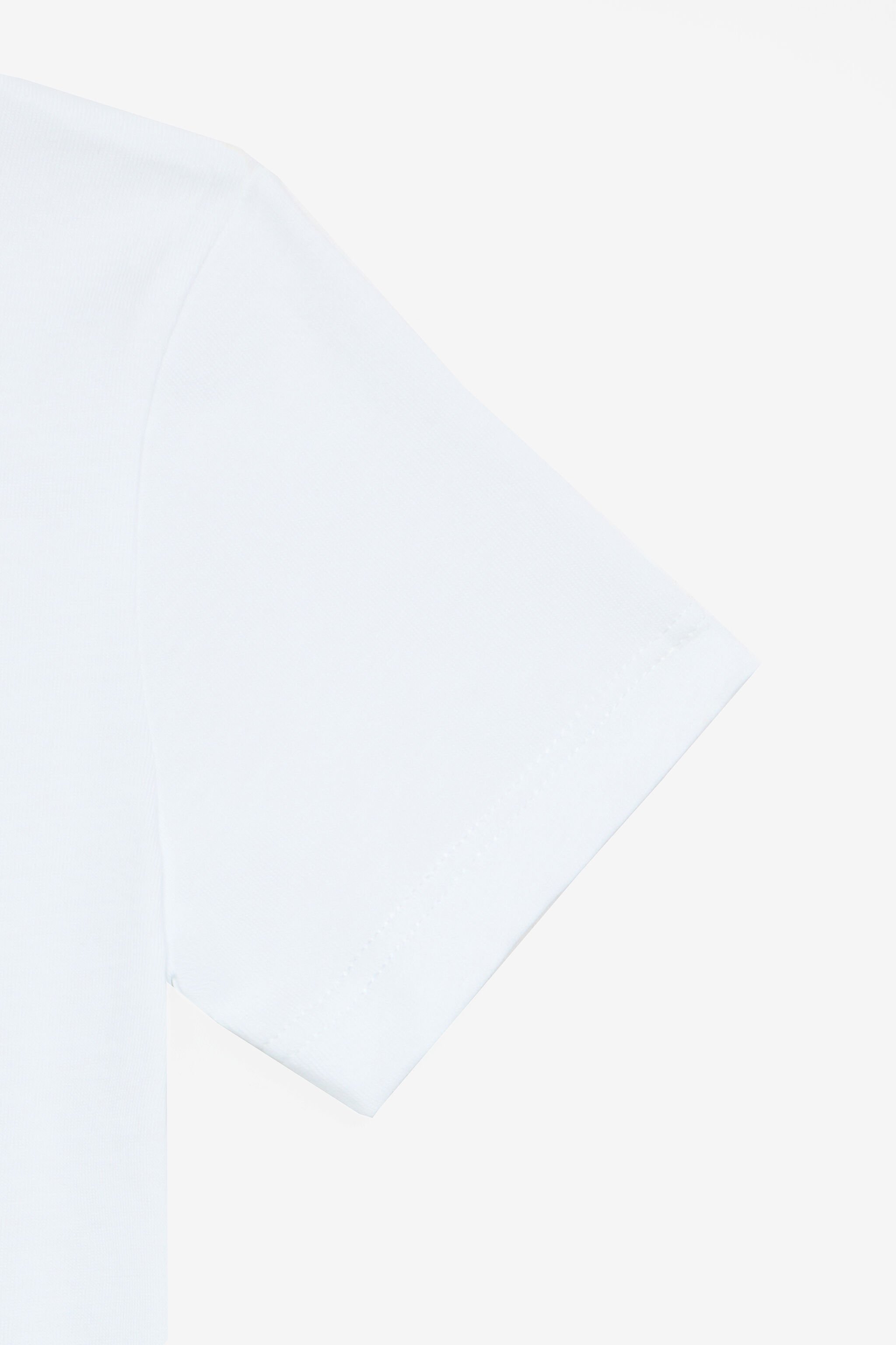 JU T-Shirt With RC Monogram And Rhinestone Logo White UJT62E-JD001
