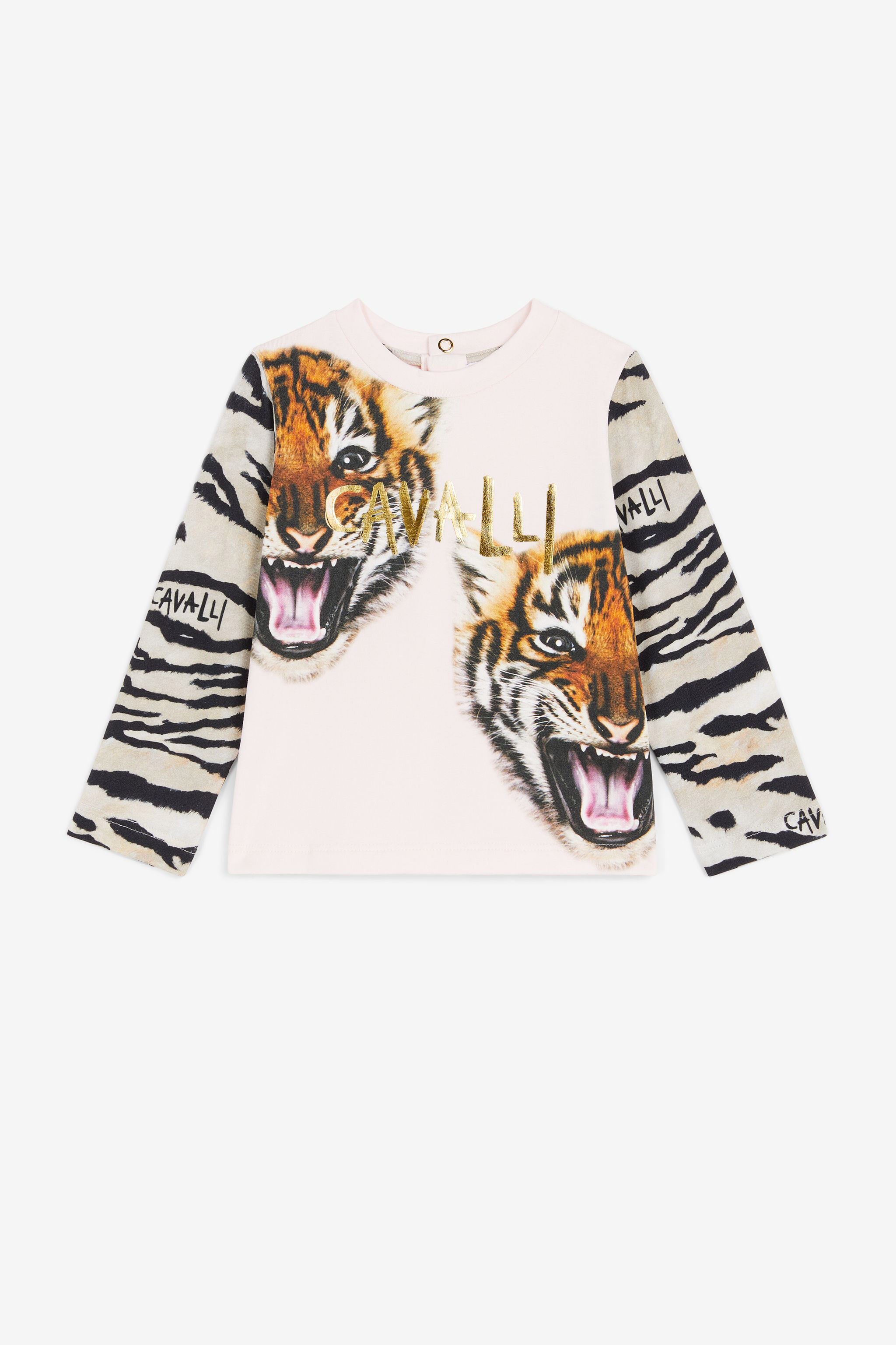JU Tiger-Print T-Shirt Pink NJT643-JV025