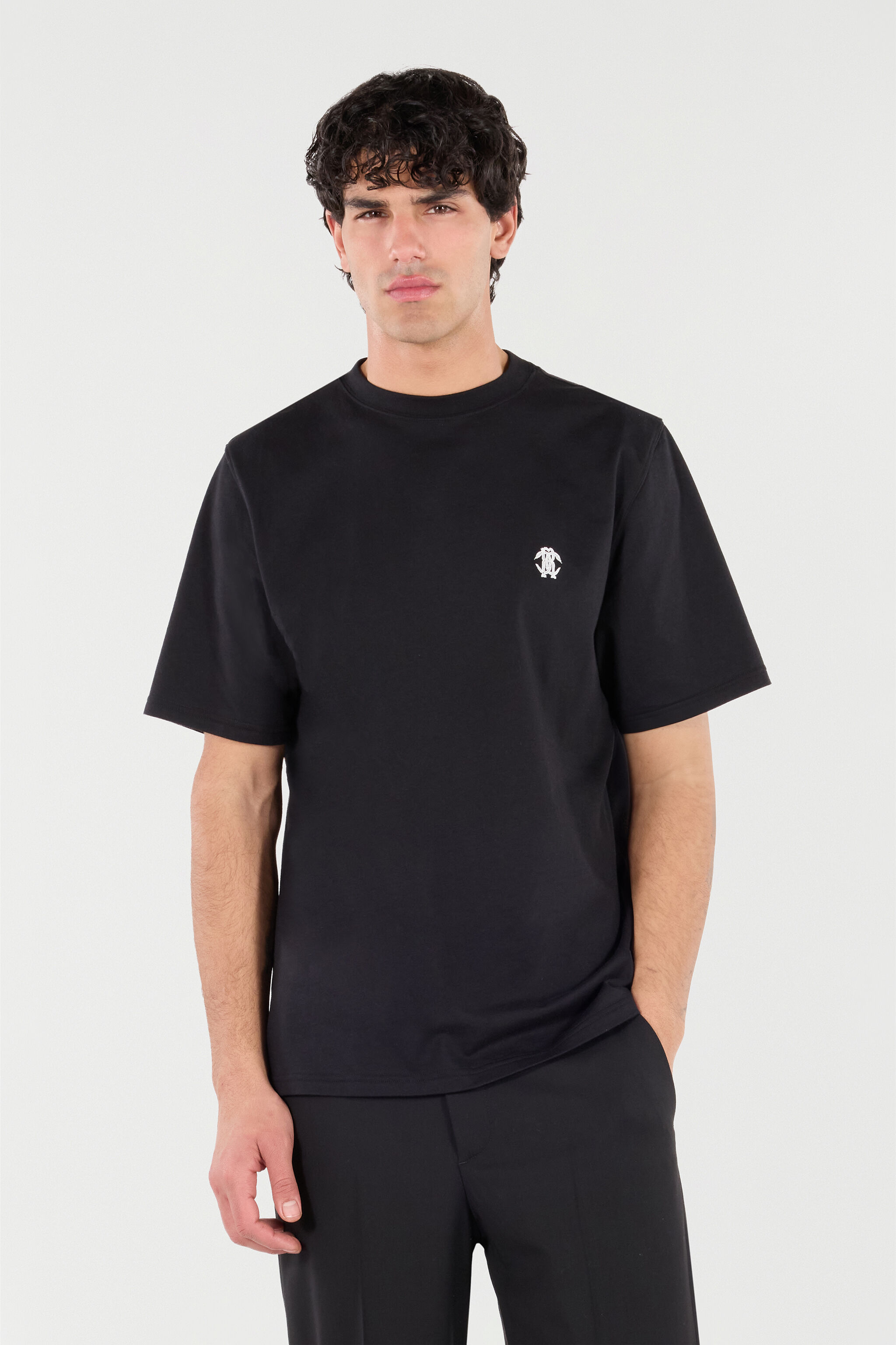 RC T-Shirt with Mirror Snake Monogram Black VRT61A-JD060