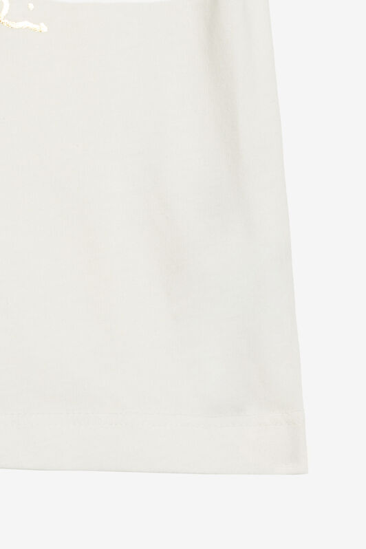 JU T-Shirt Avec Monogramme RC Et Logo Dorés Blanc UJT62R-JD001
