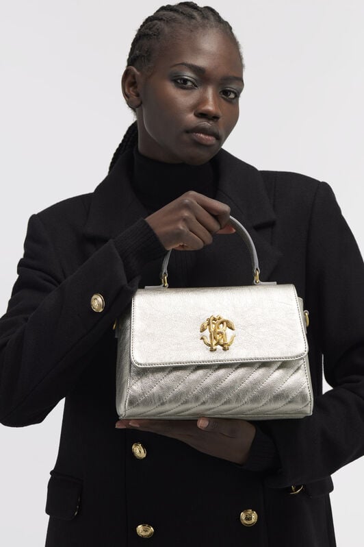 RC Mirror Snake Shoulder Bag RC Mirror Snake Shoulder Bag Silver NOB00A-PZ297