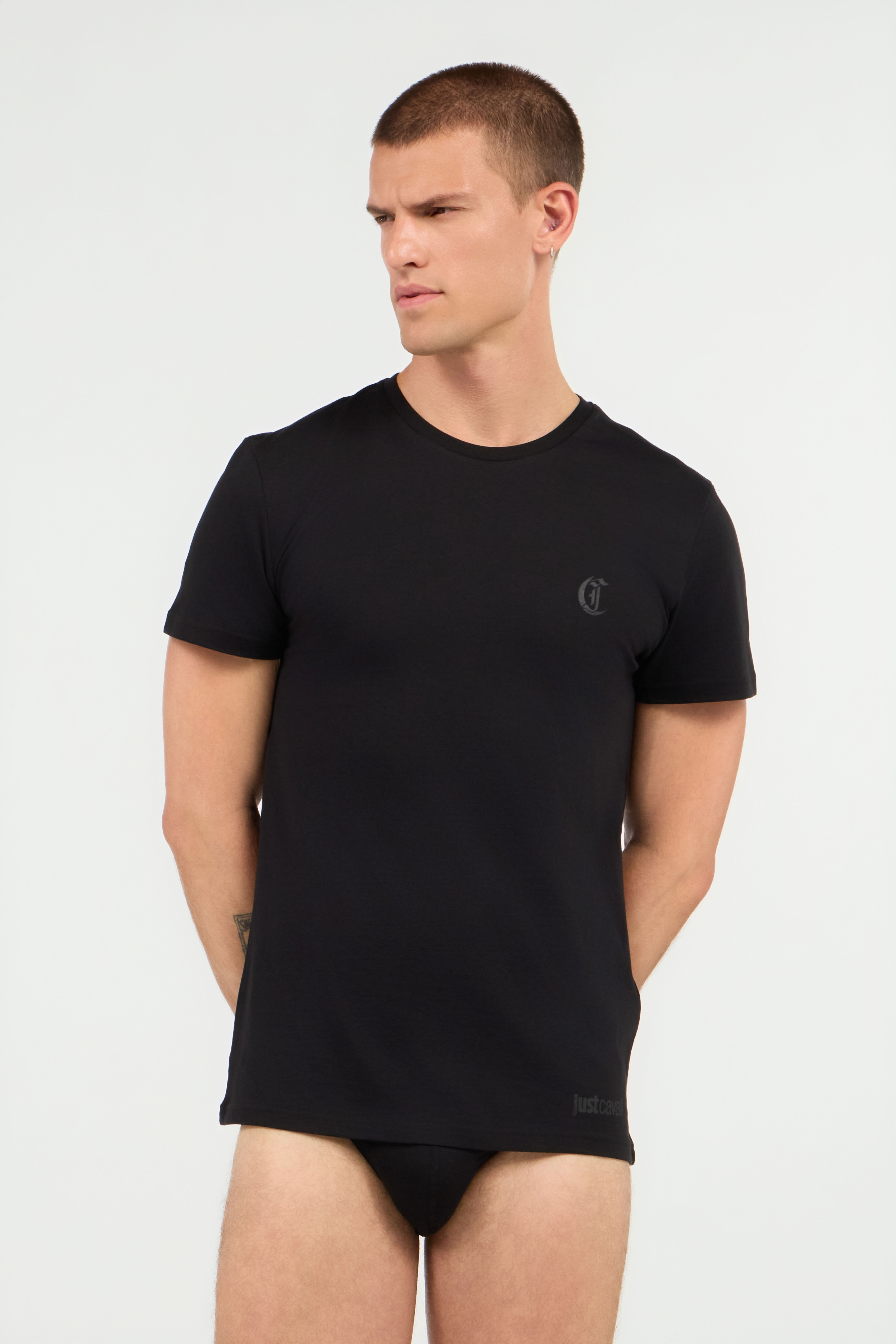 JC T-Shirt Con Monogram JC BLACK UFU003-UF095