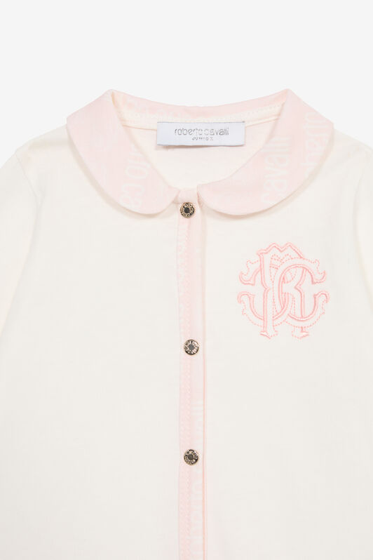 JU Set Aus Mütze, Lätzchen Und Strampelanzug Mit Monogramm RC Rosa UJT829-JD001