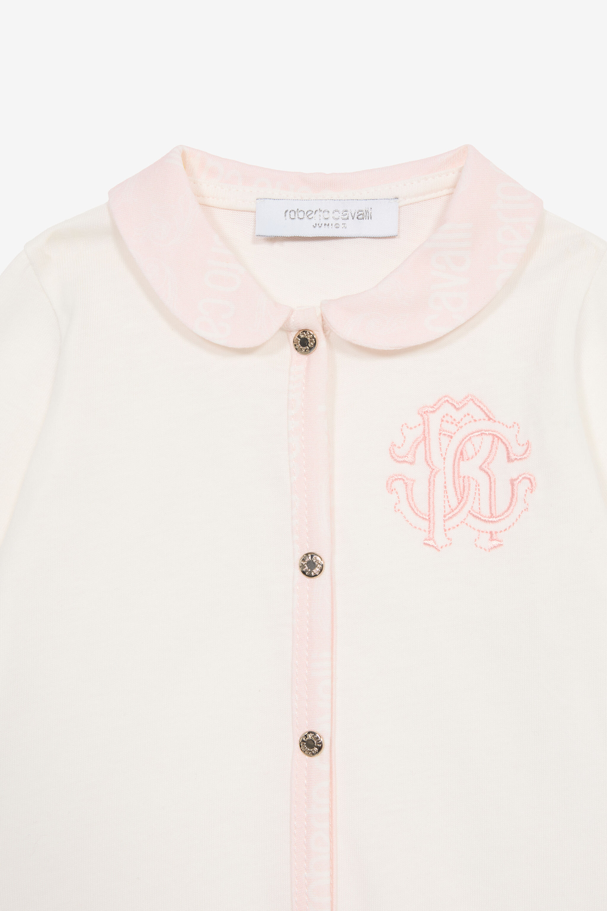 JU Set Aus Mütze, Lätzchen Und Strampelanzug Mit Monogramm RC Rosa UJT829-JD001